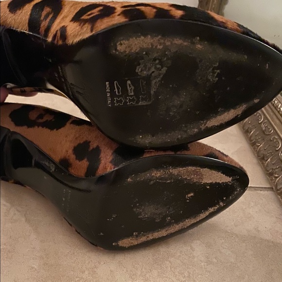 GIUSEPPE ZANOTTI LEOPARD PONY HAIR HEELS 37 - Picture 5 of 7
